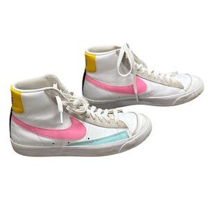 Nike Blazer Mid ‘77 Limited Edition Color. White, Pink, Blue, Yellow Siz…